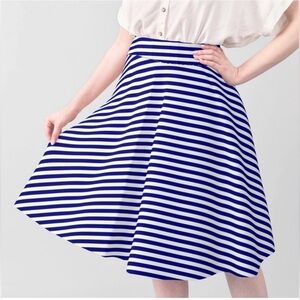 American City Wear Blue and White A-Line Skirt